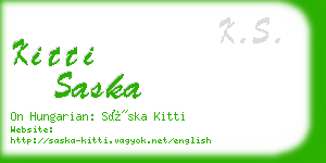 kitti saska business card